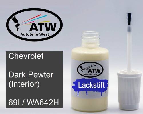 Chevrolet, Dark Pewter (Interior), 69I / WA642H: 20ml Lackstift, von ATW Autoteile West.